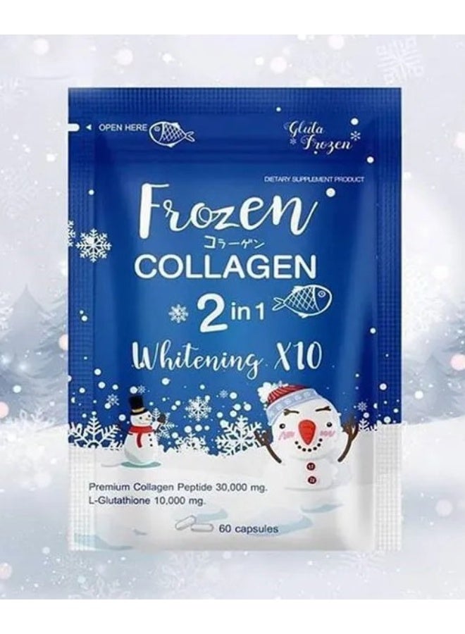 فروزن كولاجين كولاجين فروزن الأصلي 2 في 1 لتبييض البشرة مع 10 أضعاف الجلوتاثيون - Image 1